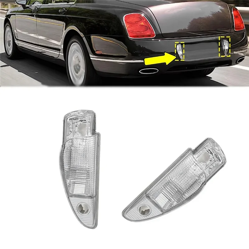 

B07A-For Bentley Continental GT GTC Flying Spur Car Rear License Plate Lamp Cover Brake Lights Without Bulb New