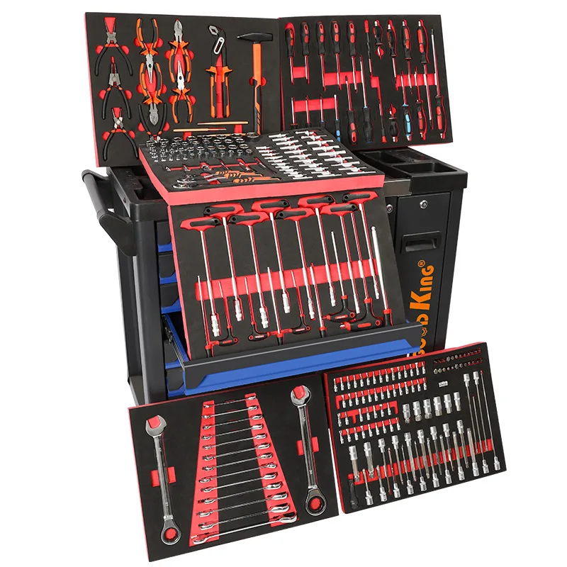 

Suitable for cross-border hot 252 pieces 7 drawers new tool set blue, large set of maintenance tools to meet general maintenance