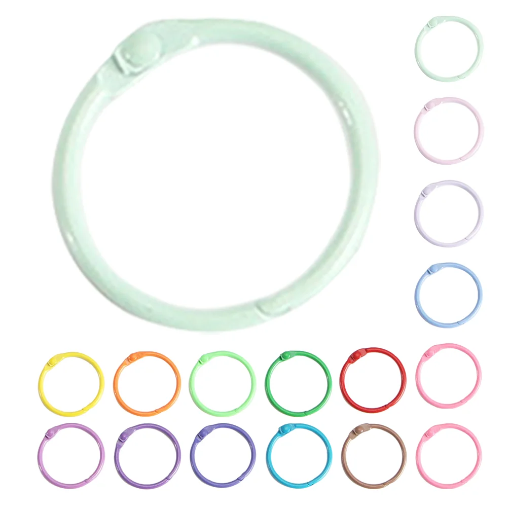 60Pcs Colorful Binder Rings Reusable Key Rings Wear-resistant Key Chains Keys Supply