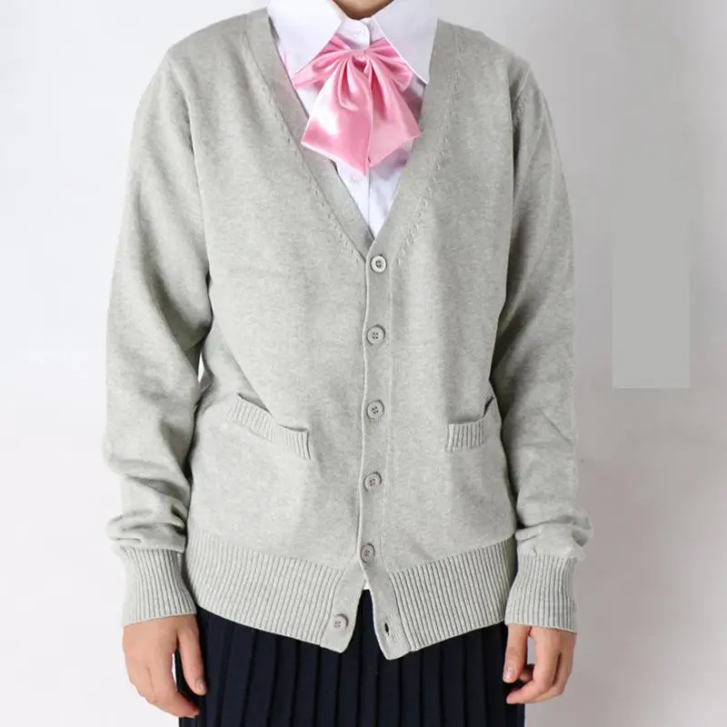 2024 New 17 Colors High Quality Japanese Style Student School Uniform Girl Women Sweater Long Sleeve JK School Uniform Cardigans