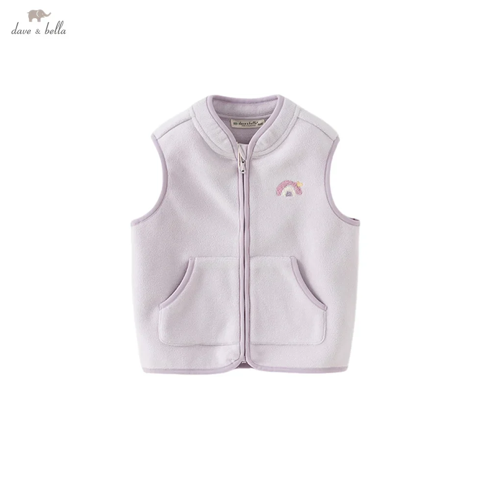 Dave Bella Boys Girls Baby Waistcoat Autumn Winter Fashion Casual Cute Children's Vest Comfortable Knit Tank Top DB3242748-A