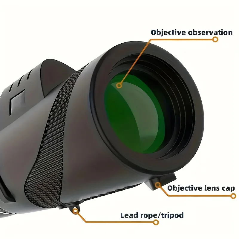 Upgraded 10x50 HD binoculars, featuring a large objective lens, a multi-functional tripod, manual focus, and an adjustable grip.