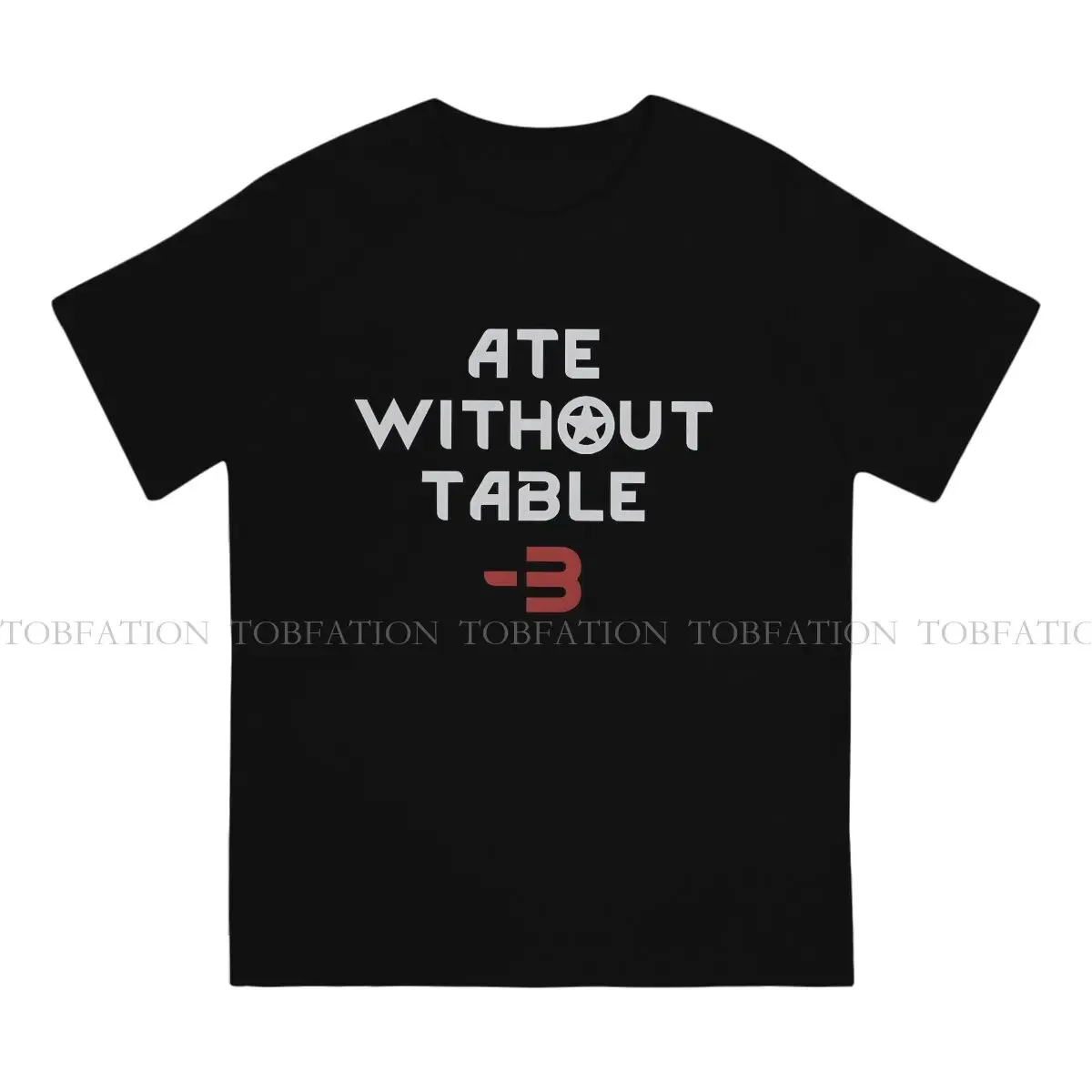 Ate Without Table Round Collar TShirt Rimworld GAME Pure Cotton Original T Shirt Man's