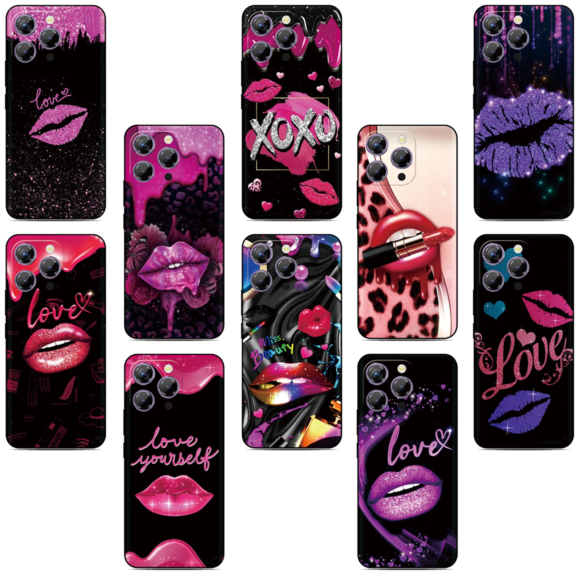 Funda de teléfono Pretty Love Kiss para Oukitel C69 C3 C2 C68 C62 C61 C57s C57 C58 P1 C1 Pro C59 C53 C51 C50 C38 C36 C35 C21 WP50
