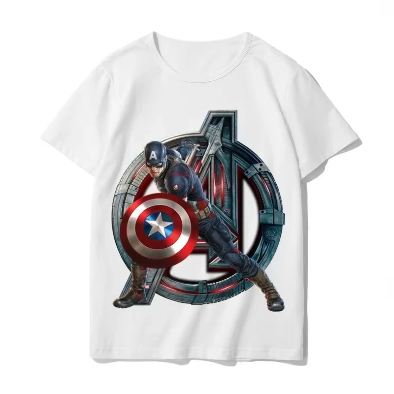 تي شيرت Marvel Tshirt Disney Graphic - بلوزة صيفية كاجوال من مزيج القطن الناعم ورقبة دائرية وأكمام قصيرة مطبوعة بنمط حروف للرجال