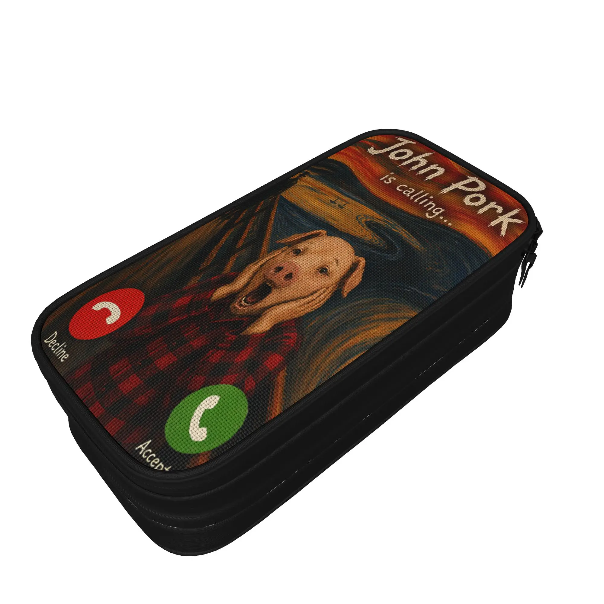 Lovely Pencil Case John Pork The Scream Edvard Munch Art Parody Funny Meme Pencil Pouch School Pencil Cases Boys Stationery