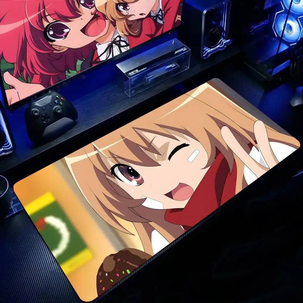 Toradora Taiga Aisaka Anime Mauspad, großes Gaming-Mauspad mit LockEdge, verdickte Tischunterlage für Computer-Tastatur und Schreibtisch