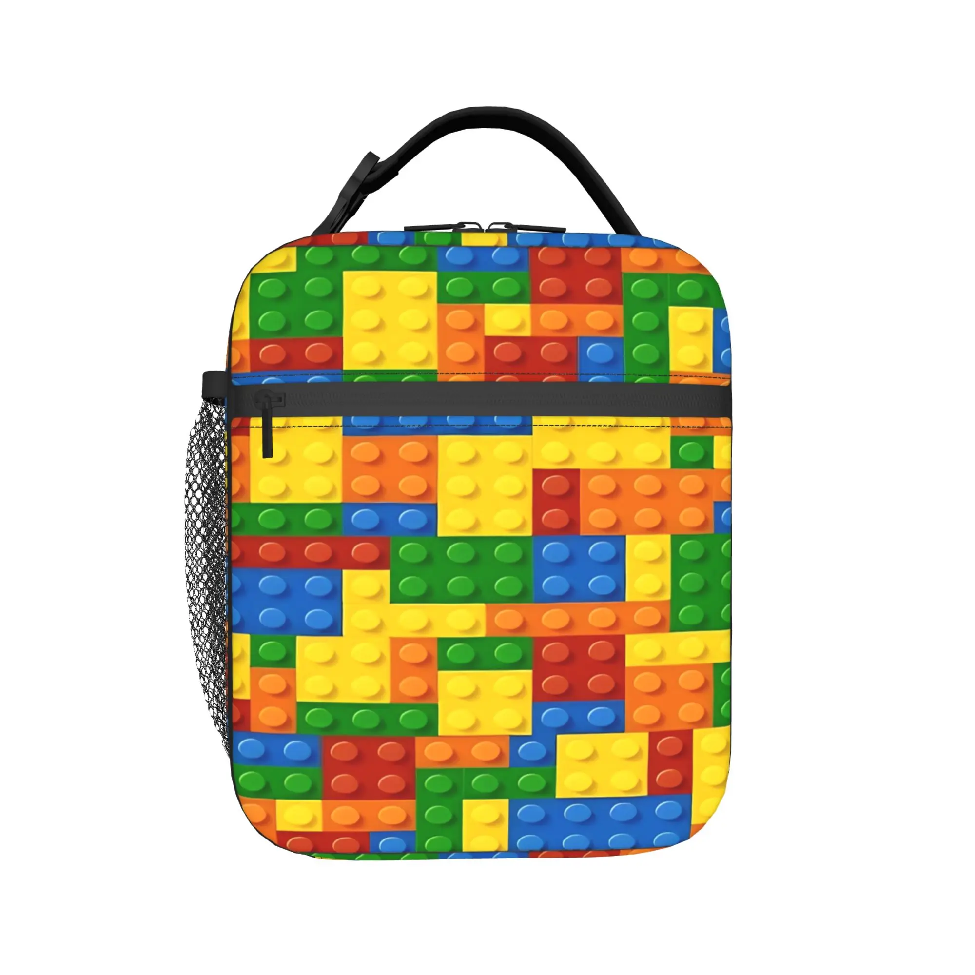 Building Brick Pattern Product Insulated Lunch Bag For Picnic  Food Box Portable Cooler Thermal Lunch Boxes