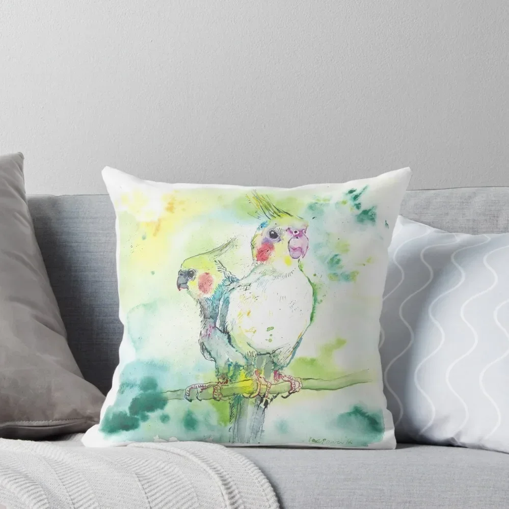 Cockatiel Pairing Throw Pillow Decorative Pillow Covers For Sofa Throw Pillow Covers