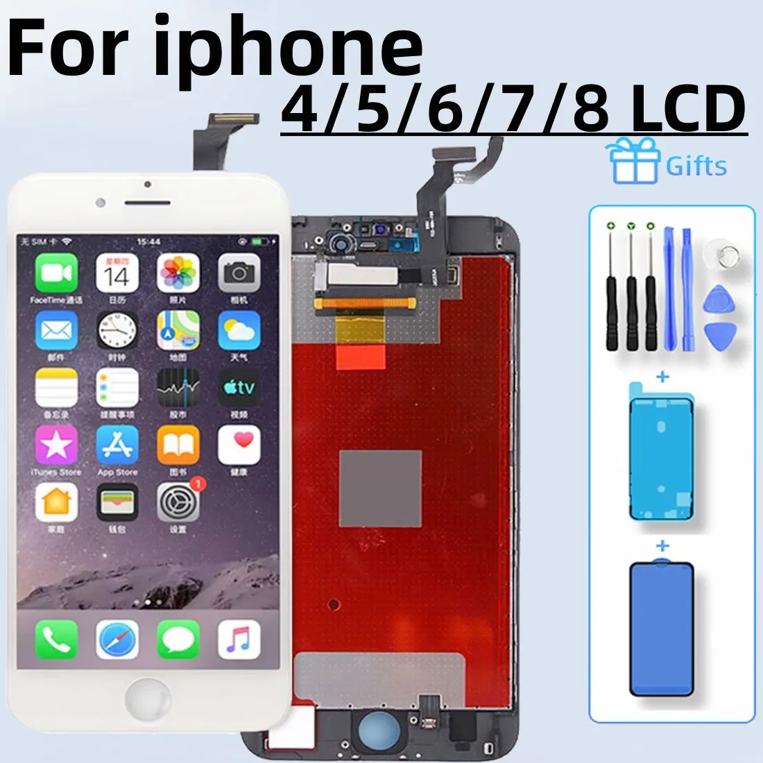 AAA+++ Genuine LCD For Iphone 6  Display Touch Screen Digitizer Assembly for iPhone 6 7 8Plus LCD Replacement for iPhone 8