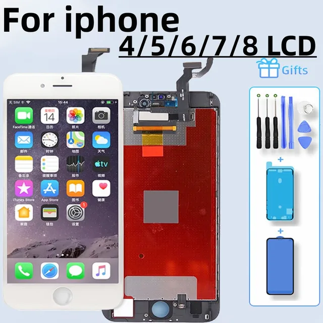 AAA + oryginalny wyświetlacz LCD dla Iphone 4 5 6 6S wyświetlacz Digitizer z ekranem dotykowym dla iPhone 6 7 8Plus LCD zamiennik dla iPhone 8