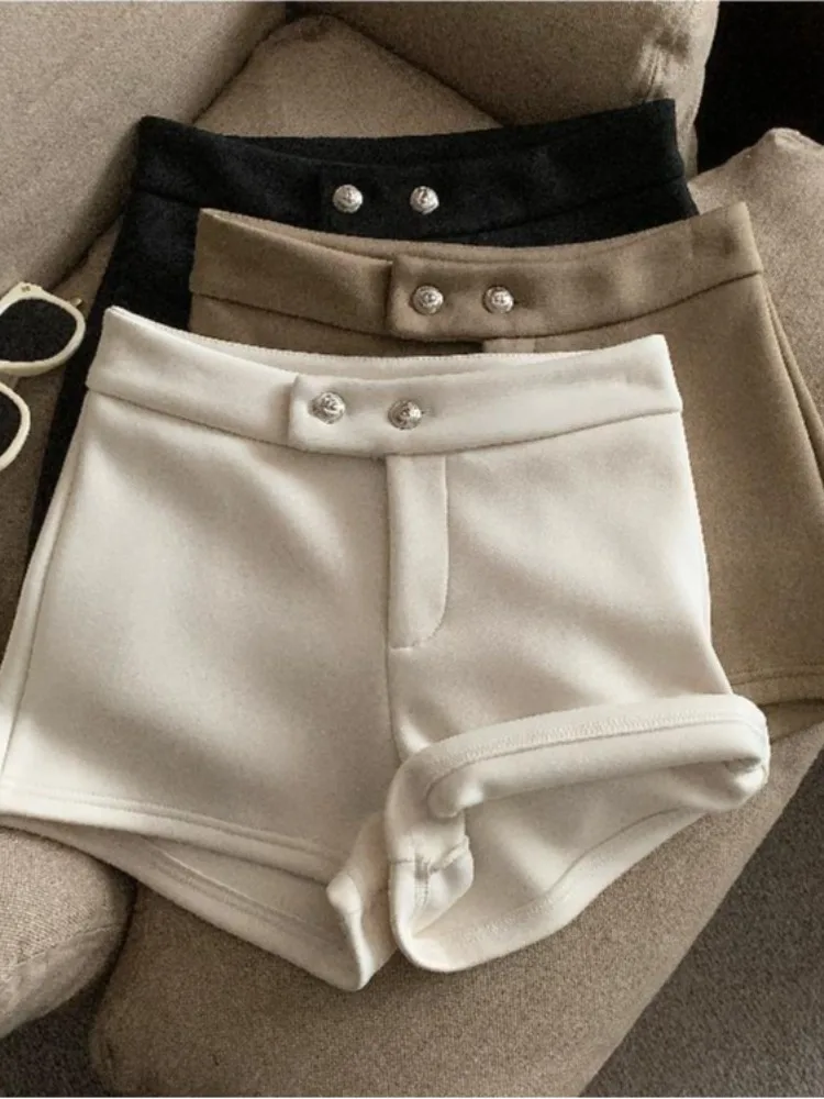 Retro Hoge Taille Slim Fit Pak orts Vrouwen Sexy Pittig Meisje Bovenkleding Boot Broek A-lijn Wollen Broek Koreaanse Sle Thiened A...