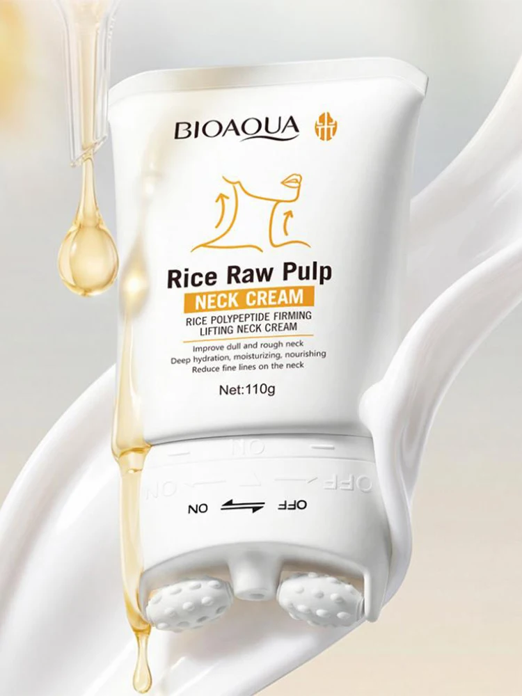 Korean Rice Raw Pulp Firm Neck Cream 110g Nicotinamide Polypeptide Gentle Hydrate Reduce Neck Wrinkles Dullness Fresh Non-greasy
