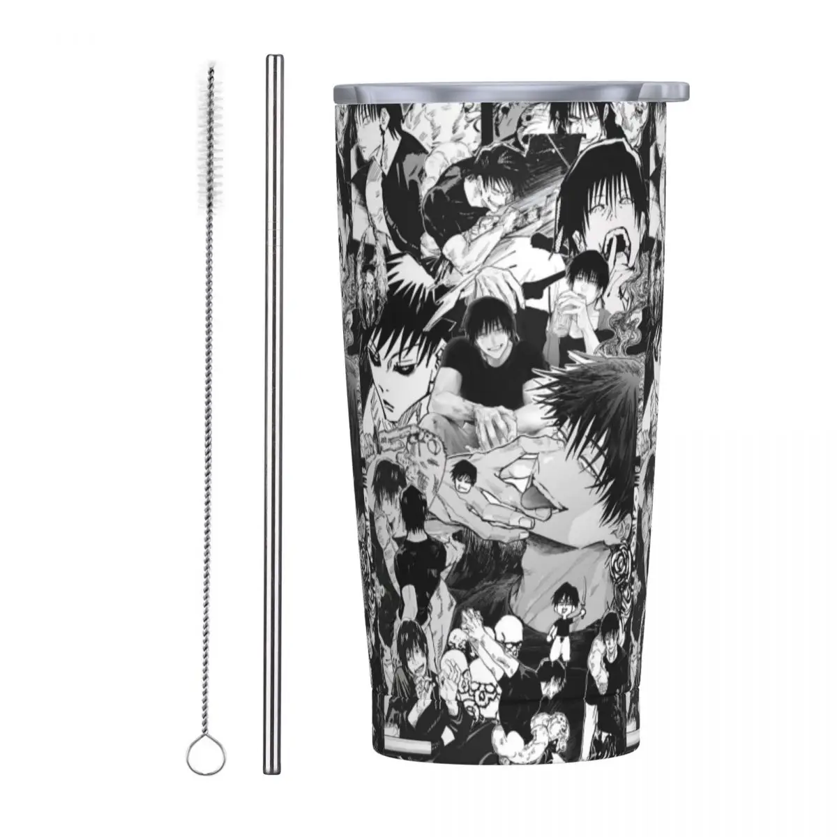 Tokyo Revengers Toji Fushiguro Stainless Steel Tumbler Vacuum Insulated Mugs Thermal Cold Cups Straw With Lid 20oz