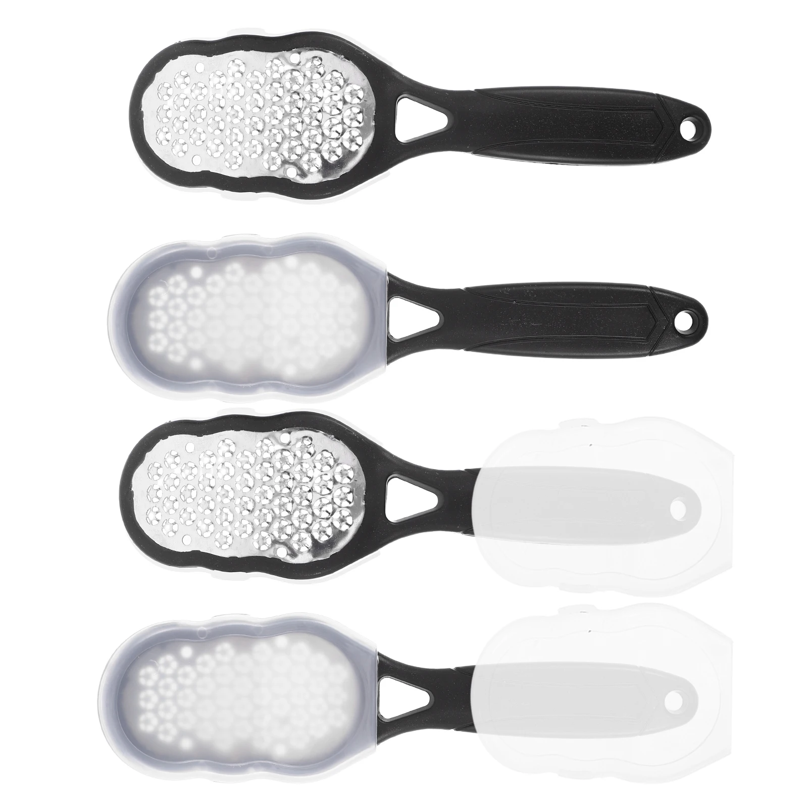 

4pcs Foot Files Callus Remover Hard Skin Scrubber Stainless Steel Tools Rough Grinder Feet Care Set Women Men Nail Care Items