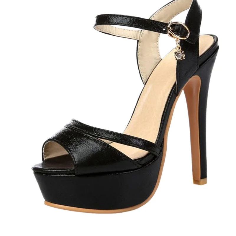 

BLXQPYT Gladiator Sandals Women Sexy Fashion Big Size 33-48 Lady Super High Heel Buckle Strap Party Pumps Platform Shoes 431-5