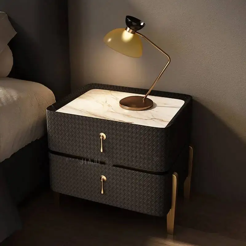 Luxury Drawers Nightstands Cabinet Storage Mobile Coffee Tables Indoor Wooden Designer Square Muebles Hogar Minimalist Furniture