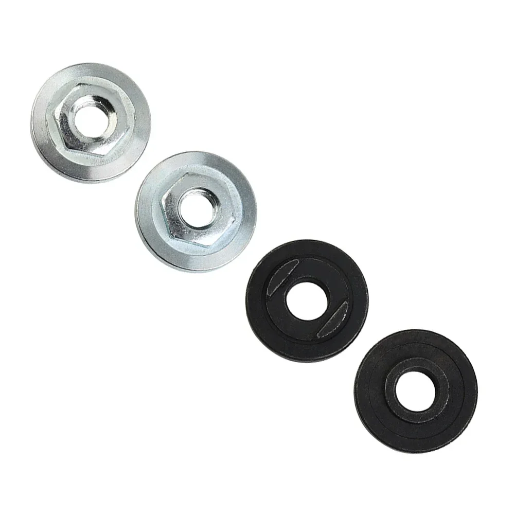 Tools Pressure Plate 4pcs Anti-rust Anti-wear Black+Silver For Type 100 Angle Grinder Hexagon Nut Modified Splint