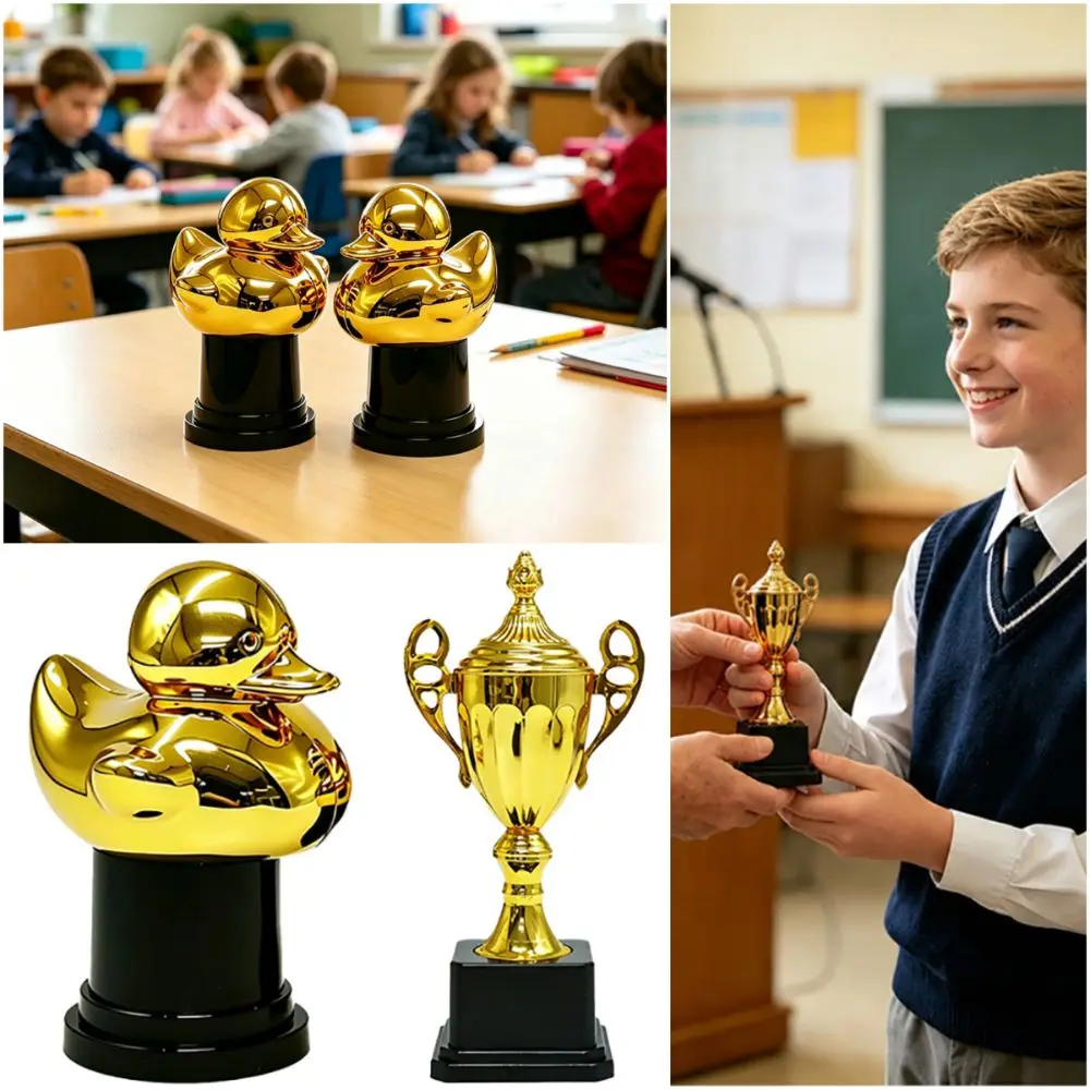 Sturdy Construction Gold Trophy Cup Plastic Mini Size Award Cup Decorative Award Winner Trophy Victory Cup Competition Props
