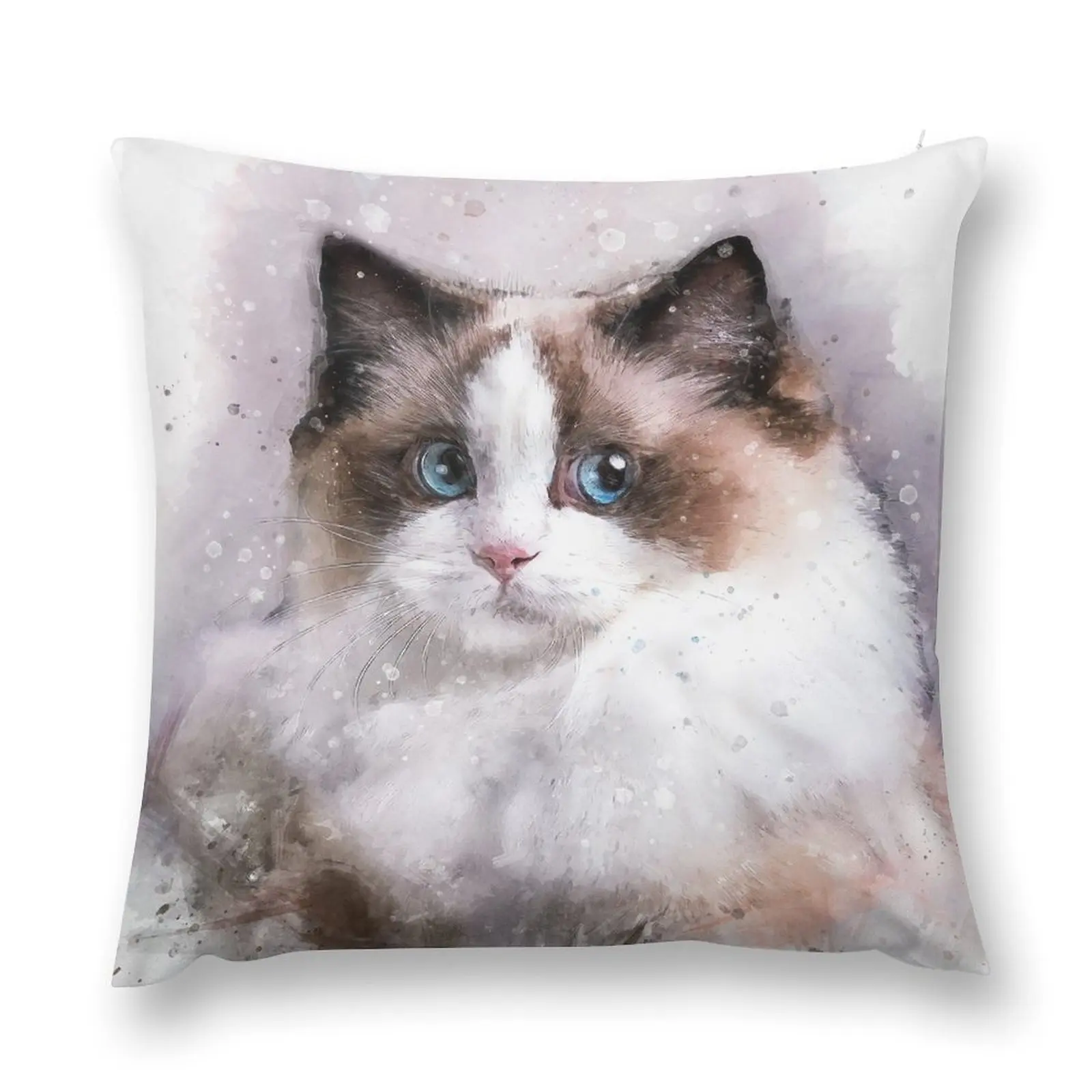 

Ragdoll watercolor Throw Pillow Decorative Cushion Cushions Christmas Pillowcase pillow