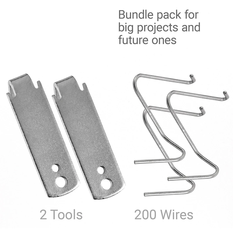 T คลิปรั้วลวด & เครื่องมือบิดลวด200รัดหลักอานรั้ว & เครื่องมือดัด2คลิปเงินสำหรับการสร้างหรือซ่อมแซมรั้ว