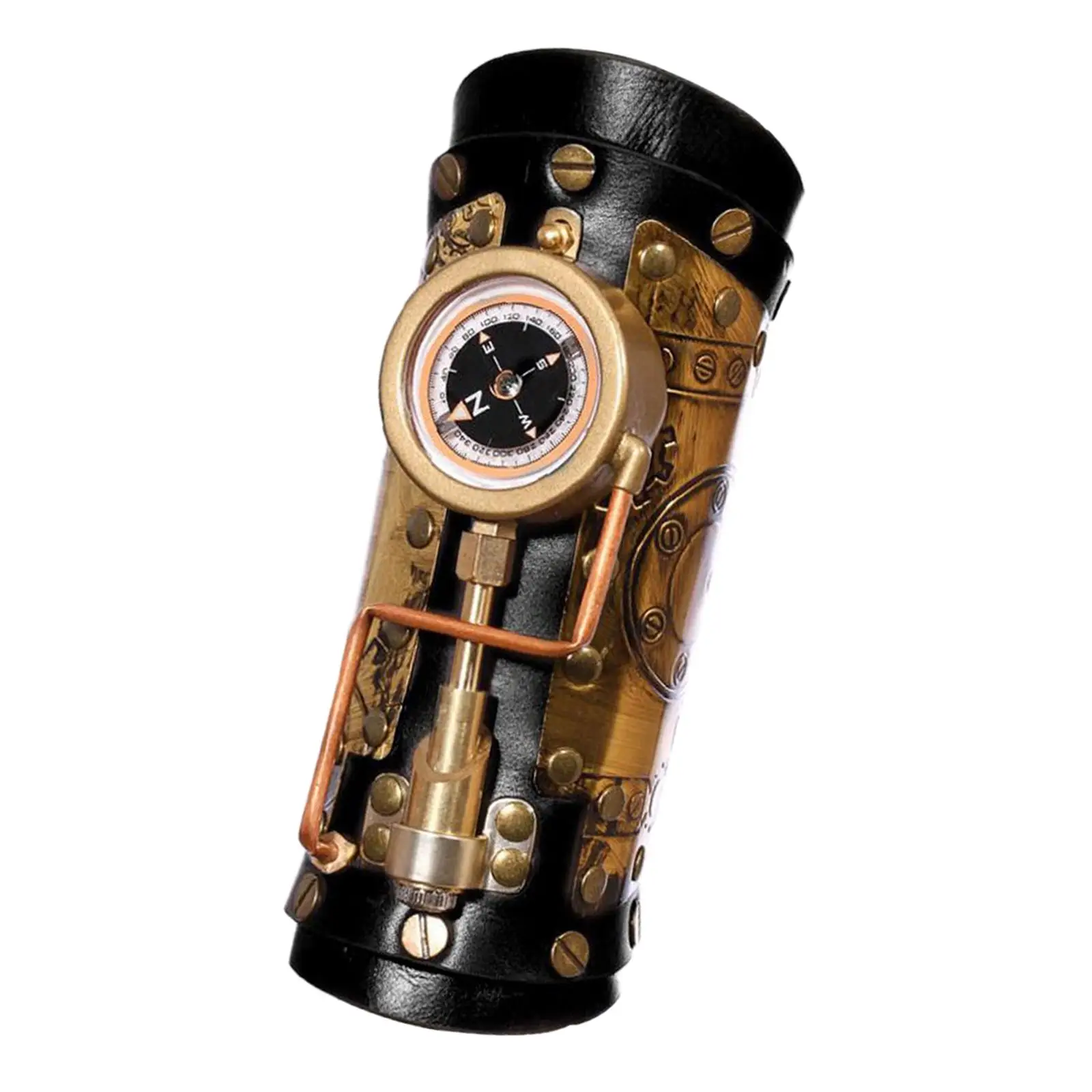 Manicotto del braccio Steampunk con bussola Gear per carnevale Cosplay