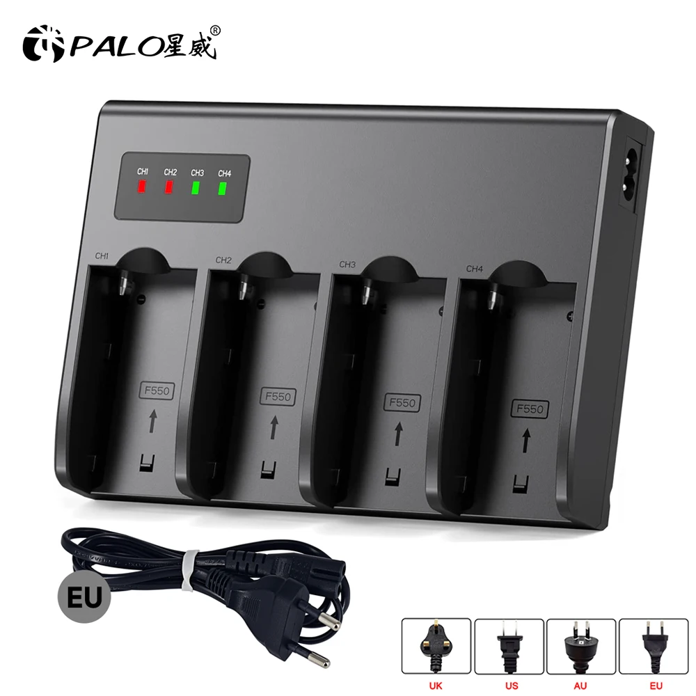 

PALO NP-F980 NP-F960 NP-F970 NP-F750 NP-F550 Fast Charging Battery Charger for Sony F930 F950 F570 CCD-RV100 NP-F550 NP-F750