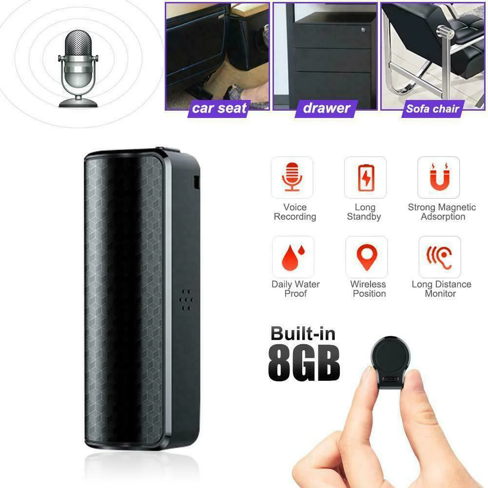 مسجل صوت احترافي صغير مع ميكروفون تسجيل مستمر 40 يومًا وقت استعداد طويل للاجتماعات/المقابلات/الفصول الدراسية