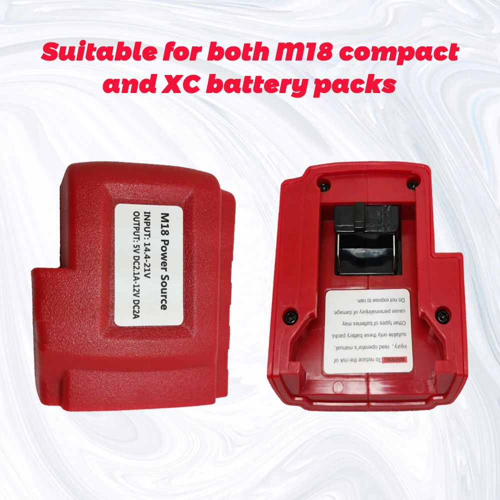 For Milwaukee 49-24-2371 M18 USB Power Charger Adaptor Heated 15-21V Jackets Power Source 18V Li-ion Battery Power Source