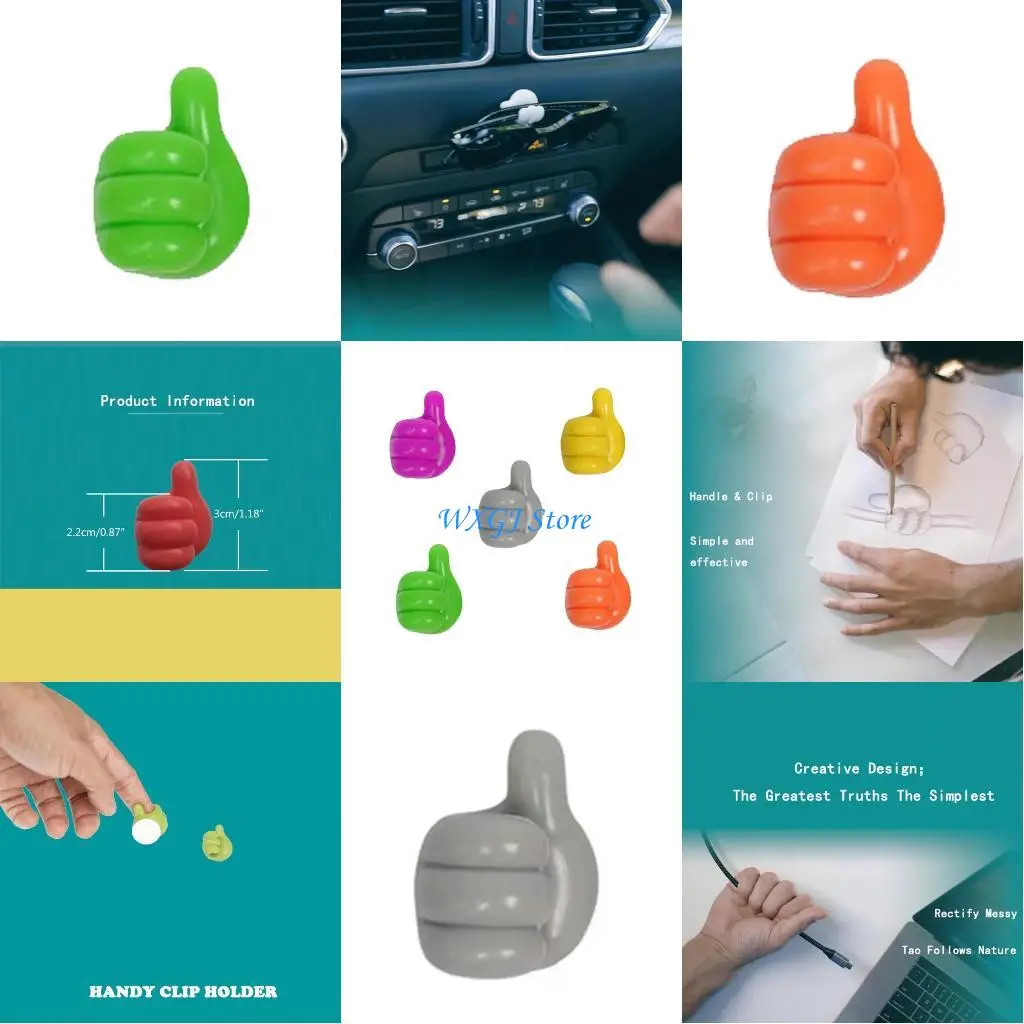 

37JE Cable Clip USB Cable Hold Your Sunglass Towls Keys Toothbrush Office Bathroom Livingroom Car