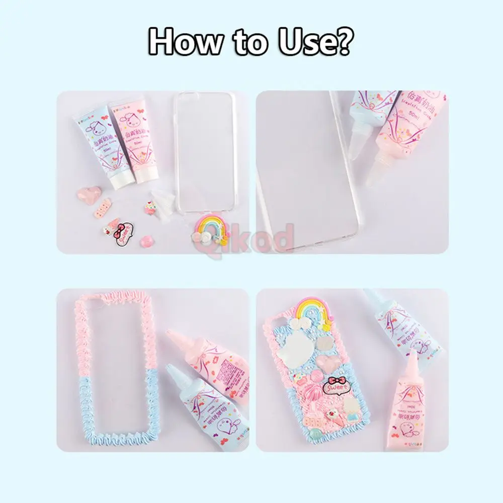 10Pcs Pastry Tips Ice Cream Tool Mobile Phone Case Piping Icing Nozzles Simulation Cream Glue Flower Nozzle Baking Tools