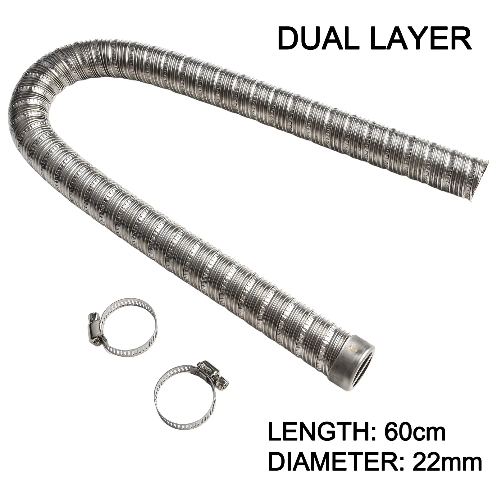 60cm 22mm Stainless Steel Air Diesel Heater Duct Exhaust60cm 22mm Stainless Steel Air Diesel Heater Duct Exhaust60cm 22mm Stainl