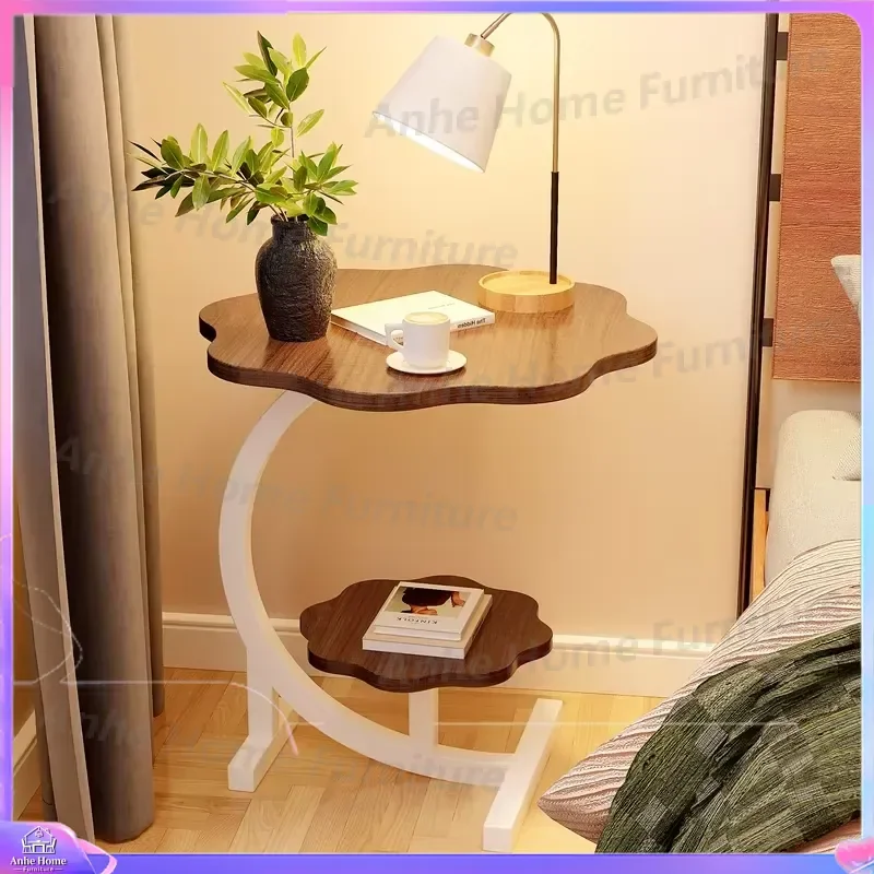 Modern Smart Mirrored Solid Wood Nightstand with Storage Space for Bedroom Living Room Apartment Furniture Home Decor Side
