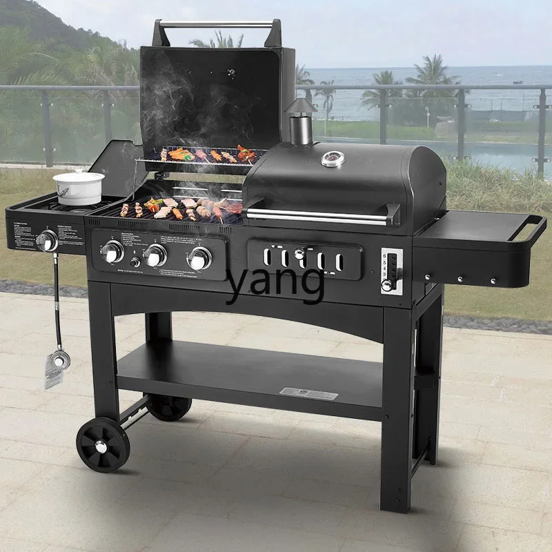 CX large charcoal gas dual-purpose barbecue grill household courtyard barbecue grill outdoor multi-function