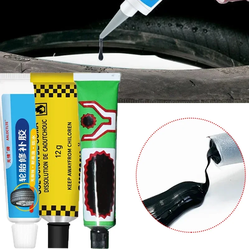 

Car Tire Repair Glue High Quality Black Wear-resistant Rubber Non-corrosive Adhesive Strong Glues Auto Accessories