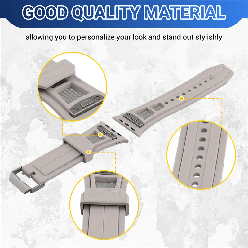 ZIZI Strap For  Watch Band 49Mm Rubber Sport Bracelet Wristband Replacement Accessories