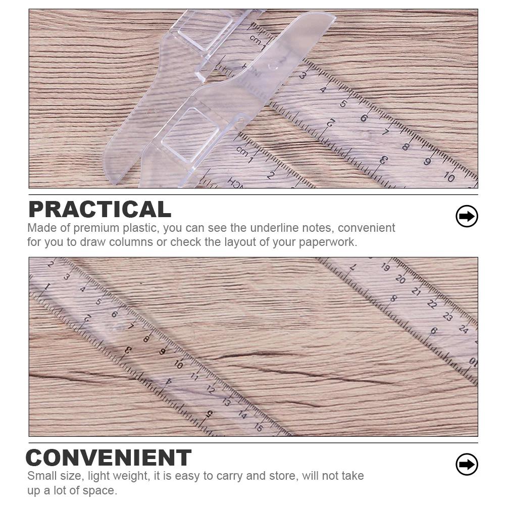 

4Pcs Professional Ruler Lightweight Portable Designing Ruler for Craft Artwork Blueprint Measuring Drafting Supplies