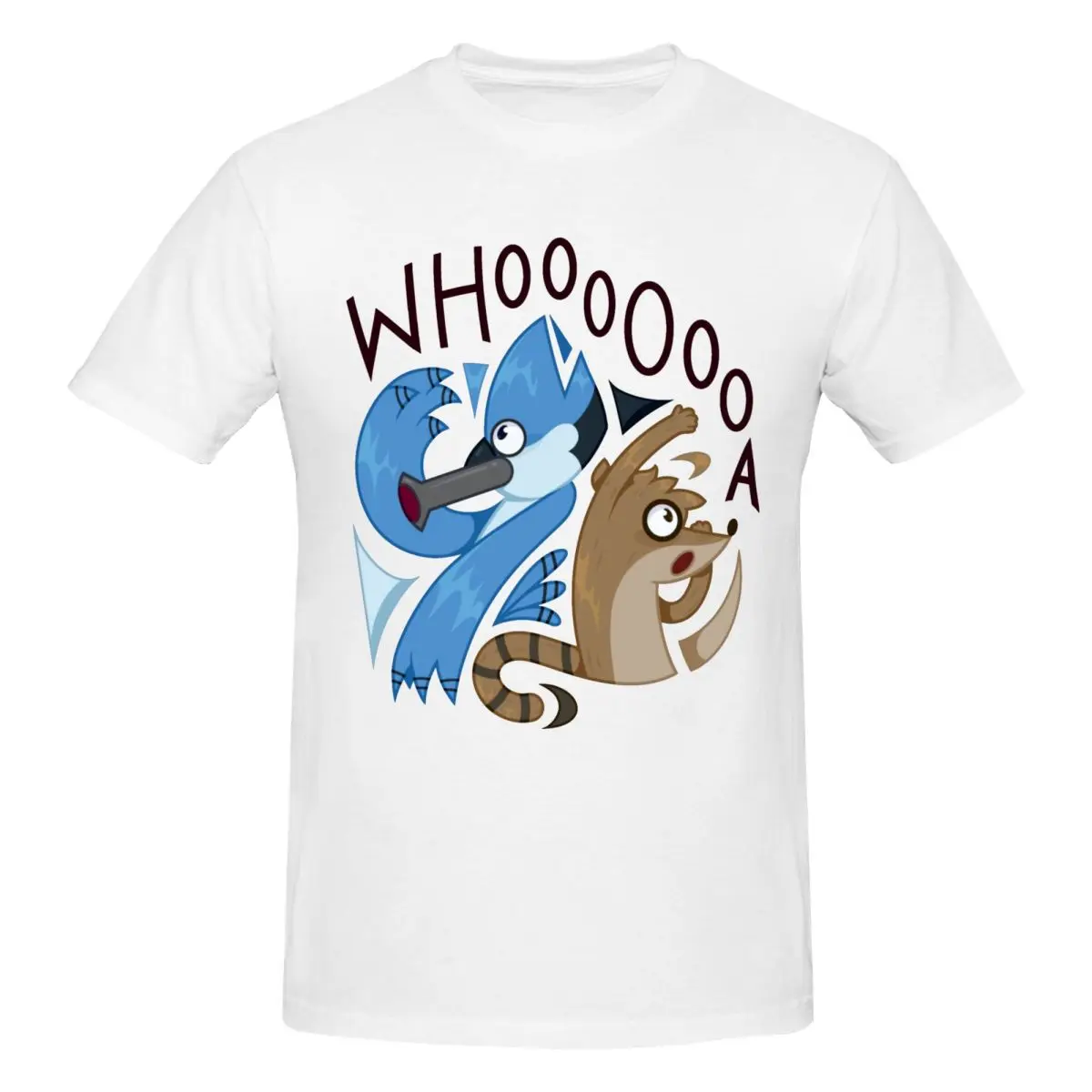 Mordecai And Rigby Regular Ooooh Awesome T Shirts Graphic Y2K Idea Quality Tshirts For Men Women Clothes