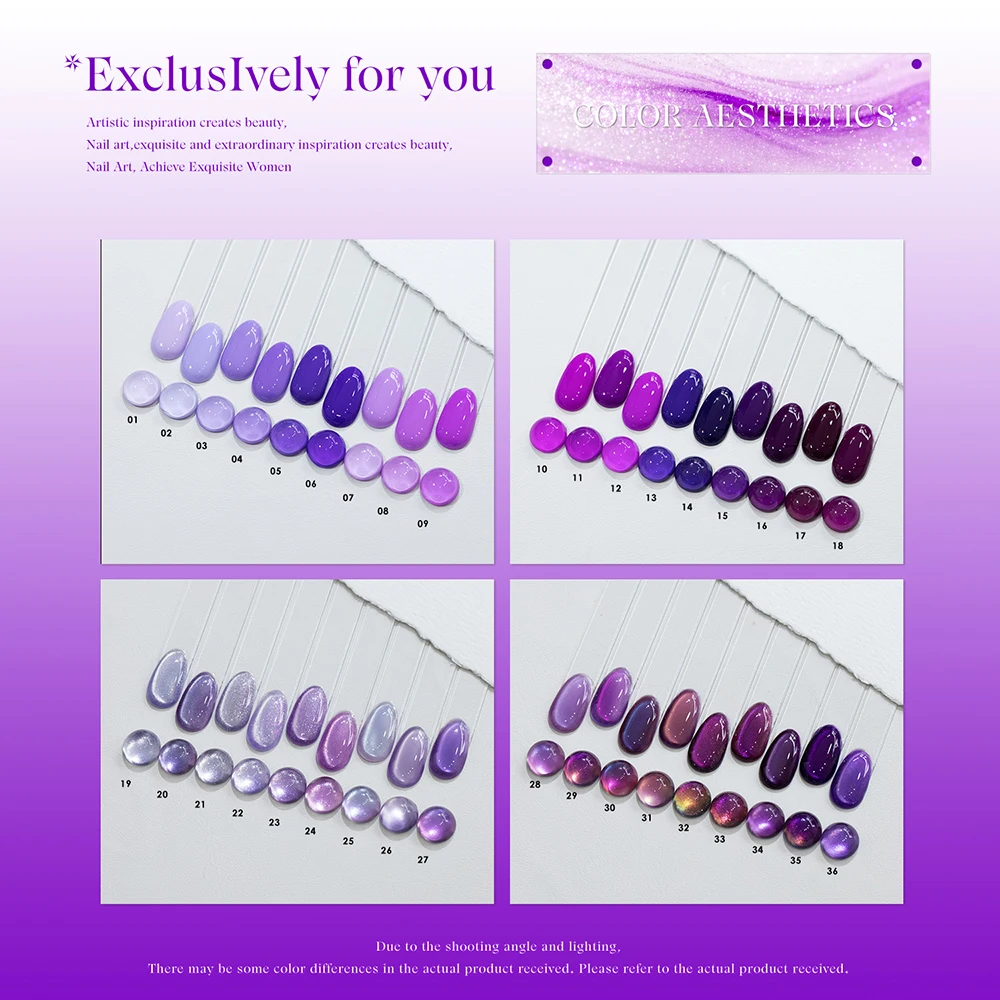 Vendeeni 36 Farben/Set Kristall-Katzenaugen-Gel-Nagellack Magnetischer UV-LED-Soak-Off-Gel-Lack Glasperlen Katzenaugen-Gel mit Display – Detail 26