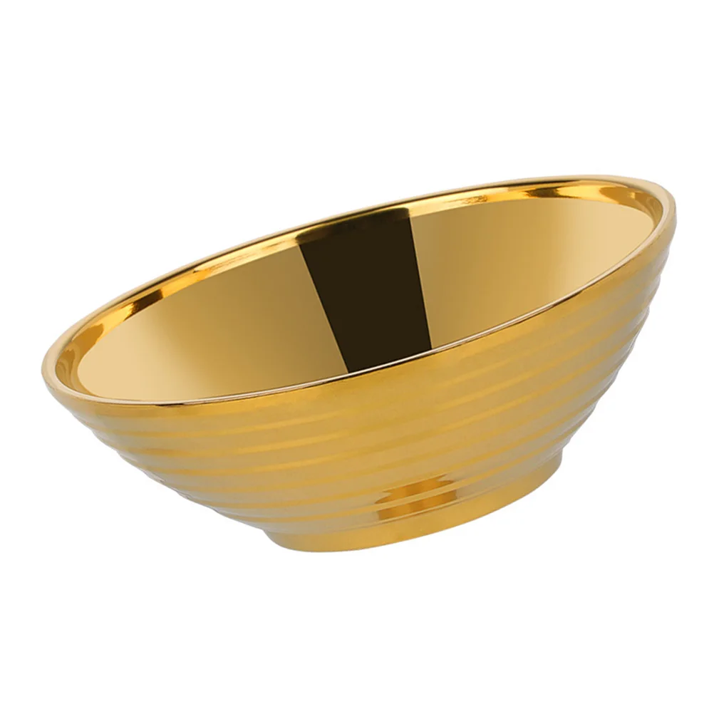 

Stainless Steel Bowl Flat Bottom Soup Salad Vegetable Food Container Easy Clean Rust Free