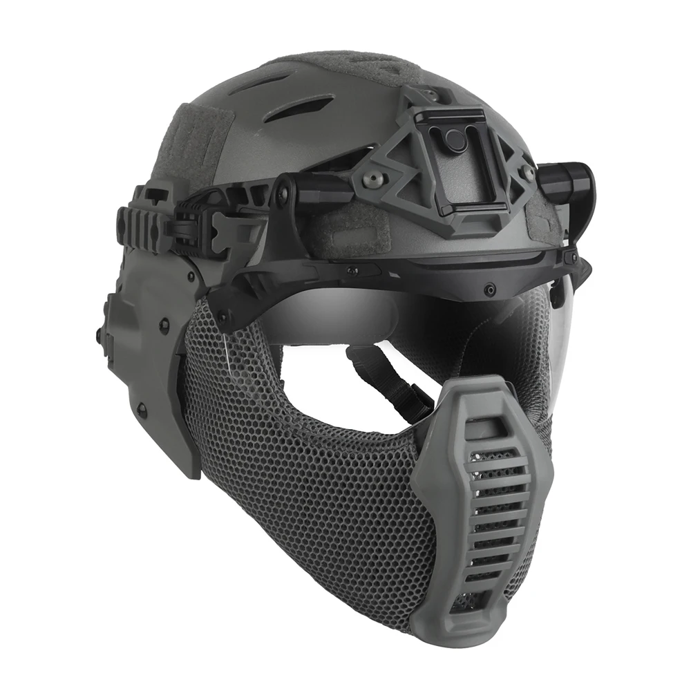 Tactical Full Protection Wendy 3.0 Helmet with Half Face Mask Mouthguard/Flip Goggles/Ear Cover Hunting Airsoft Training Gear image 3