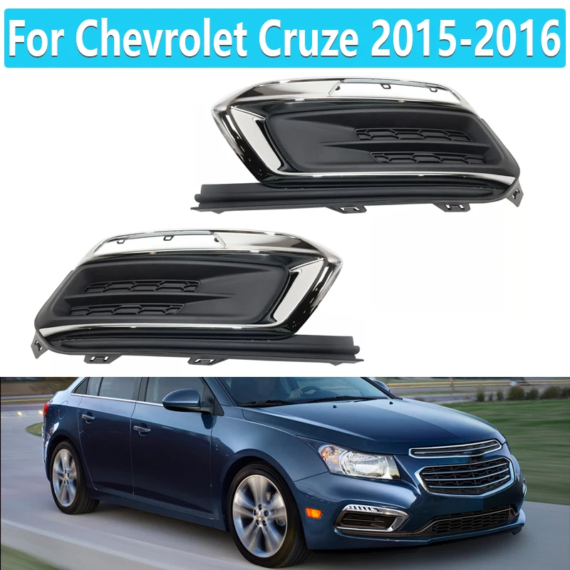 

Fog Light Cover For Chevrolet Cruze 2015-2016 Car Fog Lamp Front Bumper abs Frame Covers Trimming Bezel Holes