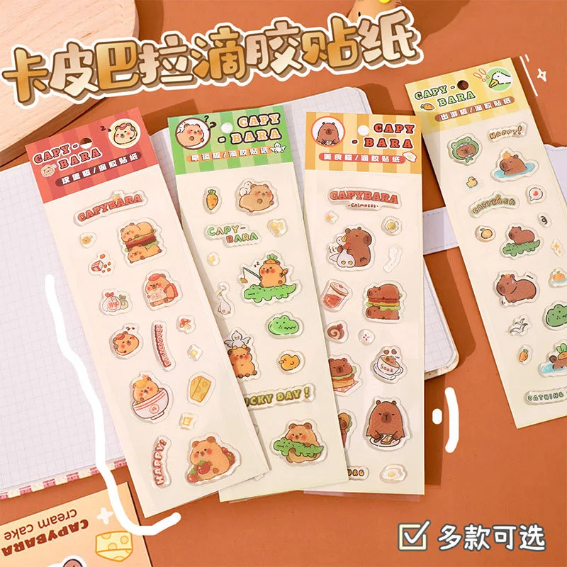 48 pcs/lot Kawaii Capybara Stickers Cute Scrapbooking DIY Diary Decorative Sealing Sticker Album Stick Label