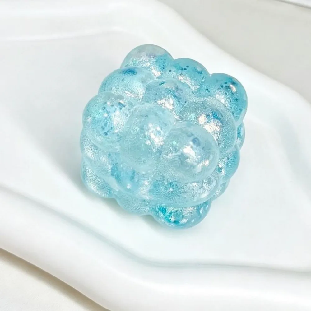 Clear Cube Squeeze Ball Slow Rebound Transparent Cube Squishy Toy Maltose Texture Handmade Sensory Cube Office Break