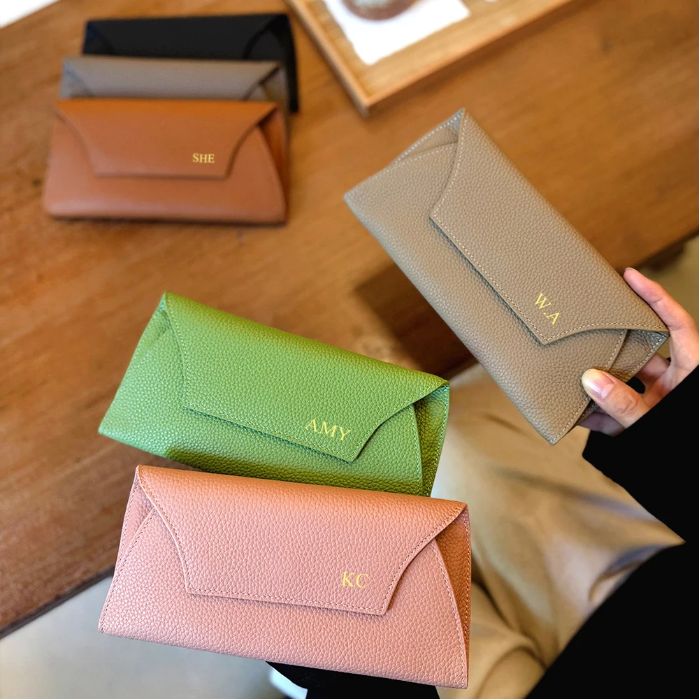 Persoanlized Letters Women Long Clutch Wallet Genuine Leather Custom Name Female Card Holder Phone Purse Bag Lady DIY Gift view 6