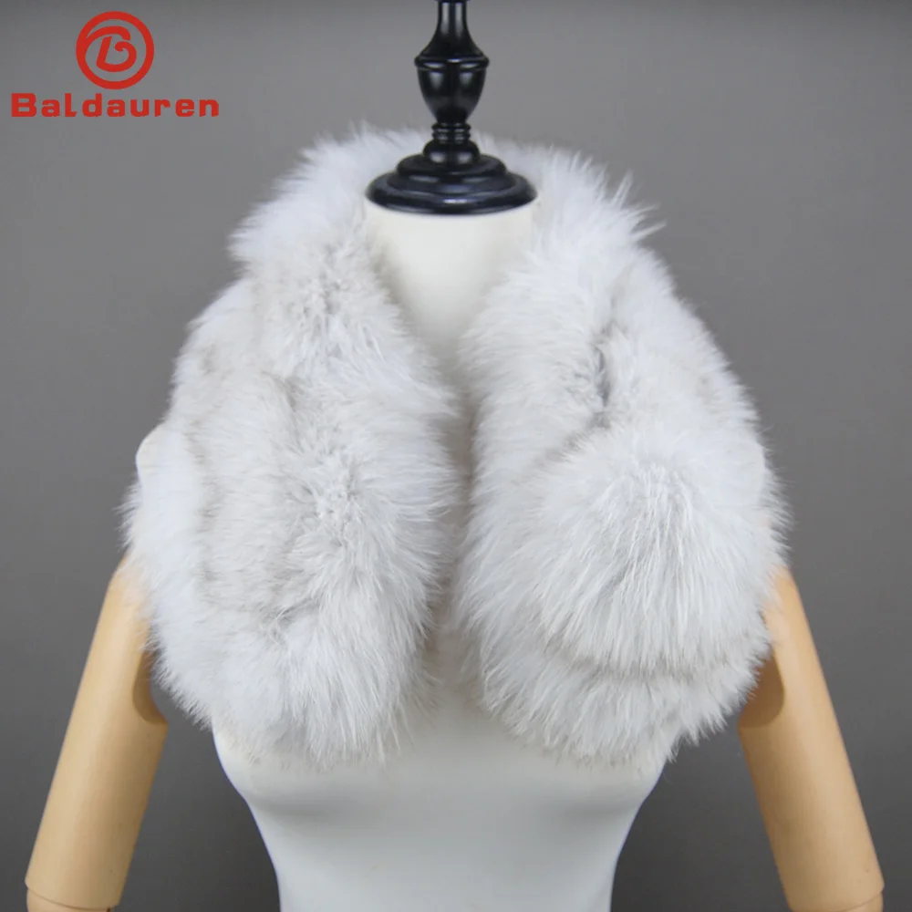 

Новый женский зимний теплый шарф из натурального лисьего меха, вязаный кольцо из натурального лисьего меха, женский модный шейный платок, шарфы, женская бандана из натурального меха