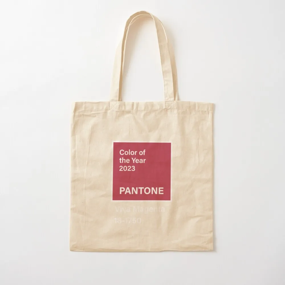 Pantone Viva Magenta. Color of 2023 Tote Bag tote bag custom tote bag university Lady bags custom fabric