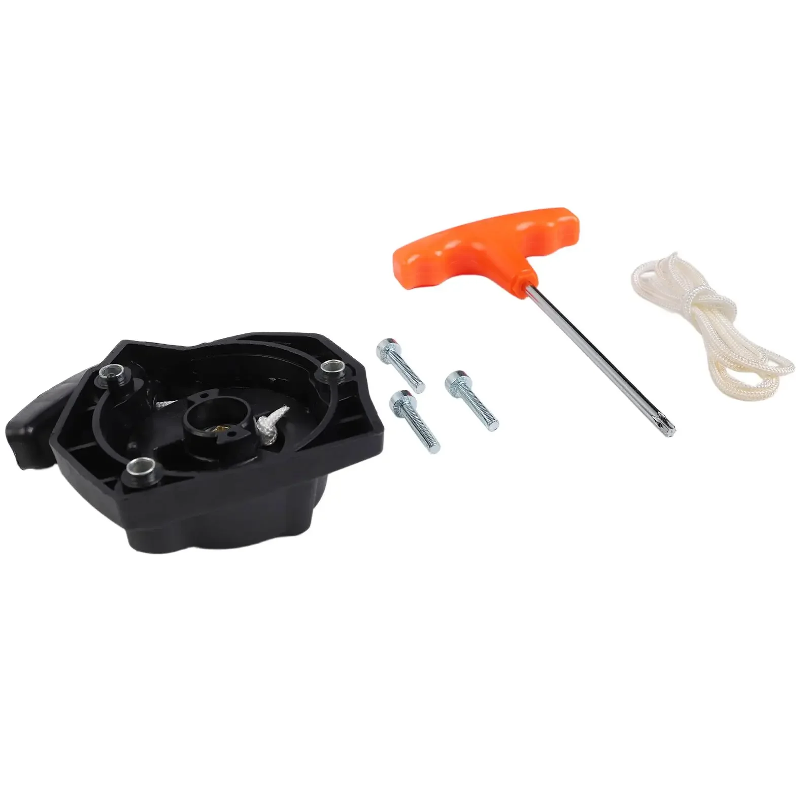 

Стартер для воздуходувки, комплект стартера с ручным запуском, как показано на фото, простая установка, быстрый запуск одним толчком, материал, устойчивый к УФ-излучению