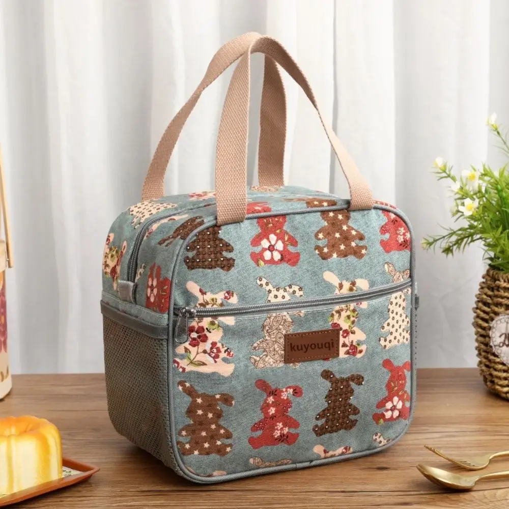 Fashion Handbag Lunch Bag Large Capacity Thermal Waterproof Insulated Bag Cute Kawaii Portable Ice Pack Women