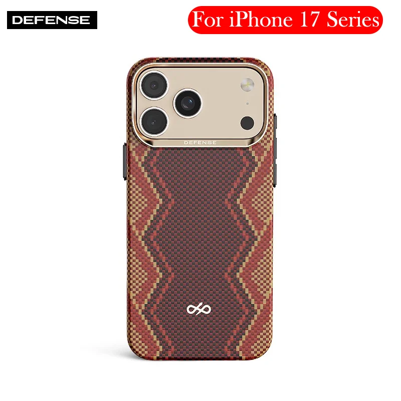 

DEFENSE Case For iPhone 17 Pro Max Kevlar Wireless Charging Back Cover Case for iPhone 17 Pro